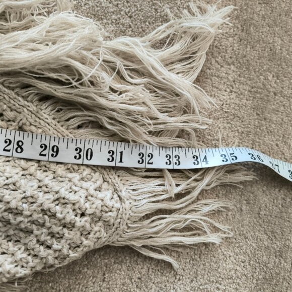 INC Bohemian Gypsy Hippie Cozy Cabin Fringe Southwestern Western Poncho OS - Picture 5 of 7